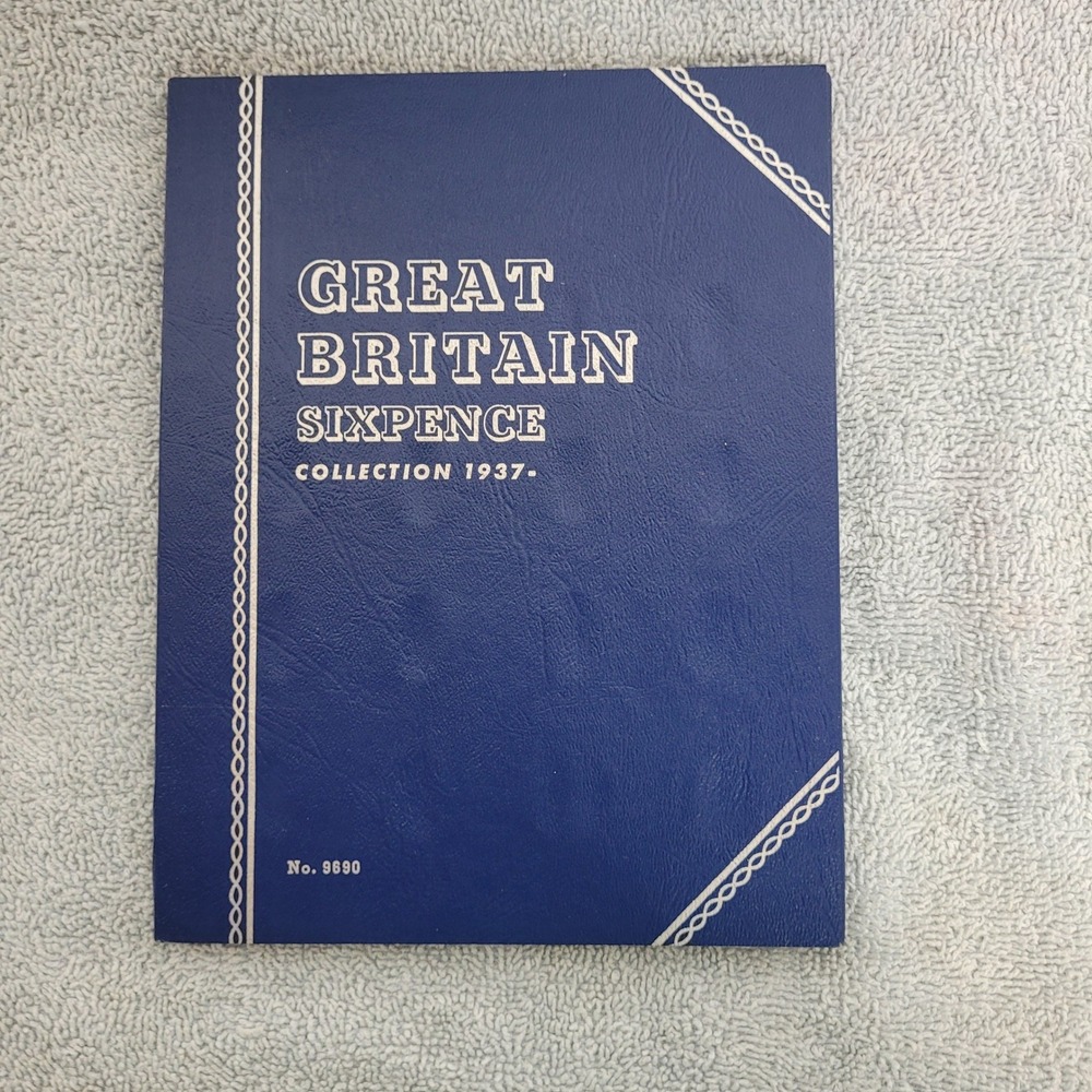 Whitman Great Britain Sixpence Collection 1937- Coin Folder No. 9690 Vintage